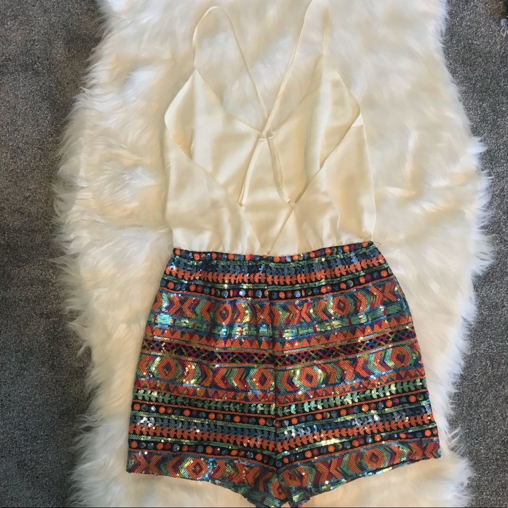 🆕 Multicolor Sequin romper ✨ - Picture 3 of 5